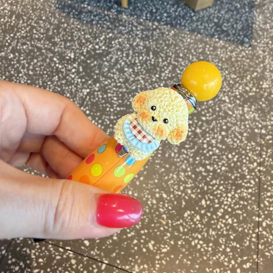 3D Puppy Ballpoint Pens Smooth Writing Retractable Ballpoint Pen Cartoon Puppy Writing Pen for Students Office And School Supplies