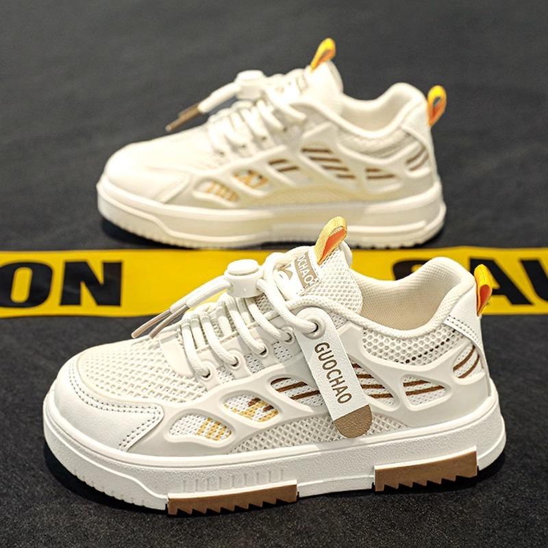 Одноклассницы Девочки Весна и Осень 2025 Новые Детские Спортивные Сетчатые Кроссовки Дышащая Сетка Девочки Кеды для Скейтборда Средний и Старший Возраст Лето 28