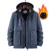 Hooded Cotton-padded Clothes Men's Casual Velvet Thickened Warm Multi-functional Jacket Autumn and Winter Windproof Three-in-one Jacket