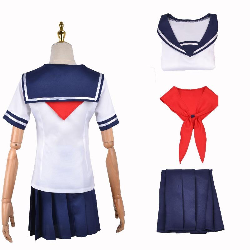 Cos Service Sick Sauce Aishiyano Uniform School Uniform College Style Cosplay Bubble Sleeve