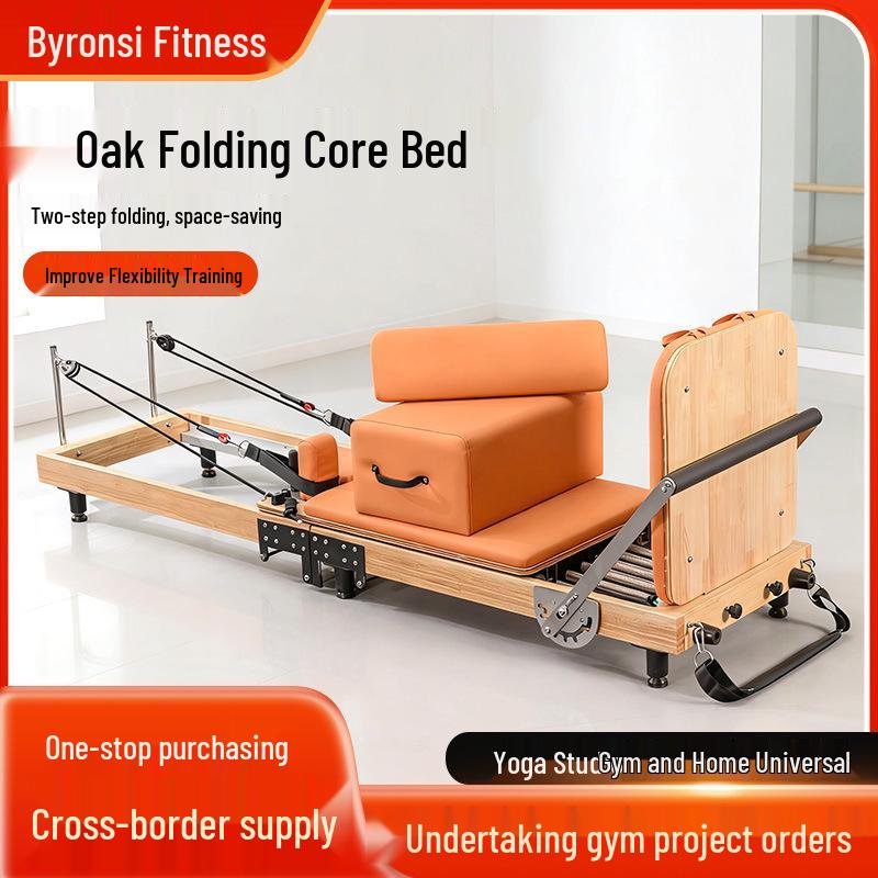 Oak Folding Pilates Core Bed - Large Equipment for Yoga Studio & Personal Training