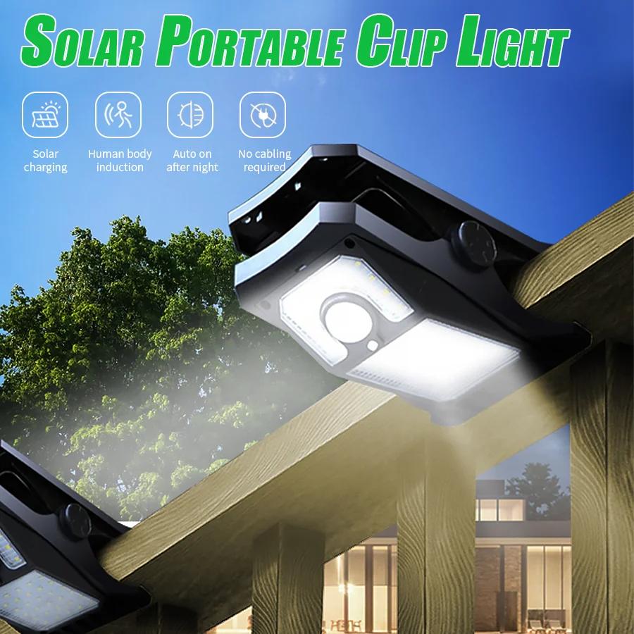 IP65 Solar Wall Lamp Corridor Light Without Installation Clip Solar Human Outdoor Courtyard Light Automatically Lamp Night Light