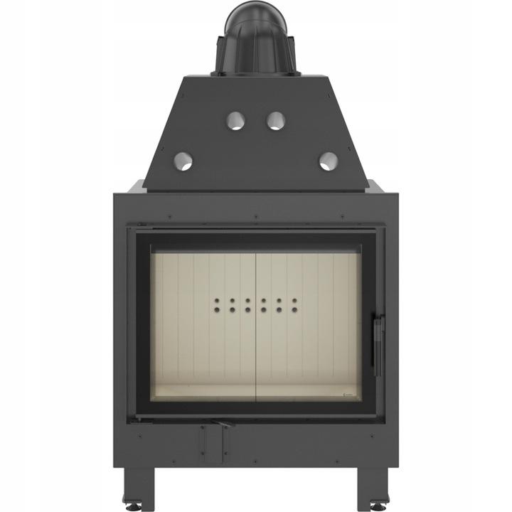 Steel fireplace KRATKI MBA 17 kW Ø 200 self closing door