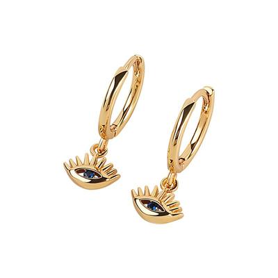 Orecchini a perno in Argento Sterling 925 con Occhi di Cristallo per Donne Ragazze Festa di Fidanzamento Gioielli da Matrimonio Pendientes Eh1341