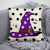 Halloween Cushion Cover 45x45 Pillowcase Pumpkin Witch hat Printed Sofa Cushions Decorative Pillowcover Home Decor Pillow cases
