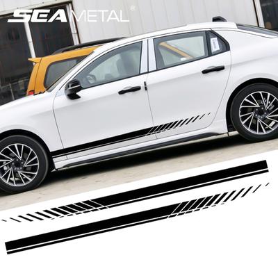Automobile 2Pcs/Set Racing Stripes Car-Styling Vehicle Body Side Decals Stickers Decoration