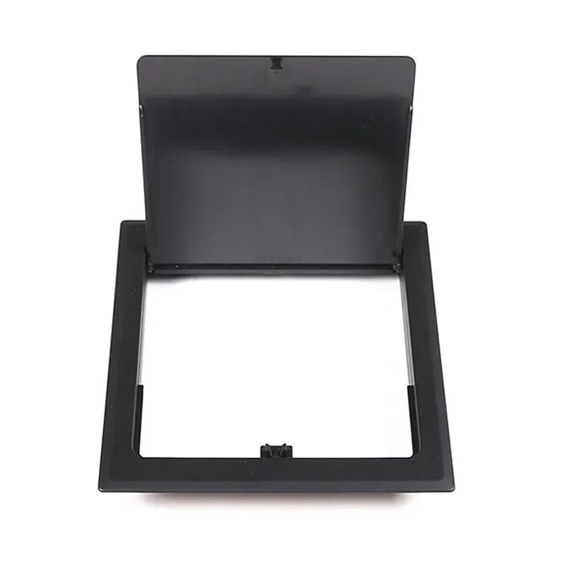 For Toyota Tundra -24 ABS Matte Black Car Armrest Box Storage Box Opening and Closing Cover Sticker Car Interior Accessories