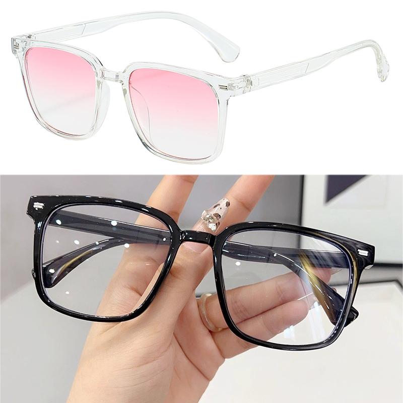 

2Pcs Round Eyewear Transparent Computer Glasses Frame Women Men Anti Blue Light Blocking Glasses Optical Spectacle Eyeglass