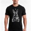 Dark Rabbit Tshirt Summer Casual Cotton Tee Oversized Streetwear Tops Vintage Graphic Print Loose Fit Short Sleeve