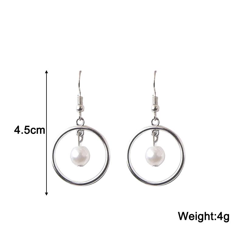 

Copper Color Round Pendants Hook Earrings for Women Imitation Pearl Ball Pendants Hanging Earrings boucle d oreille 2026 new