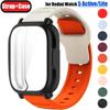 Breathable Silicone Strap+TPU Screen Protector For Redmi Watch 5 Active Band Soft Case For Redmi Watch 5 Lite Sports Band Correa