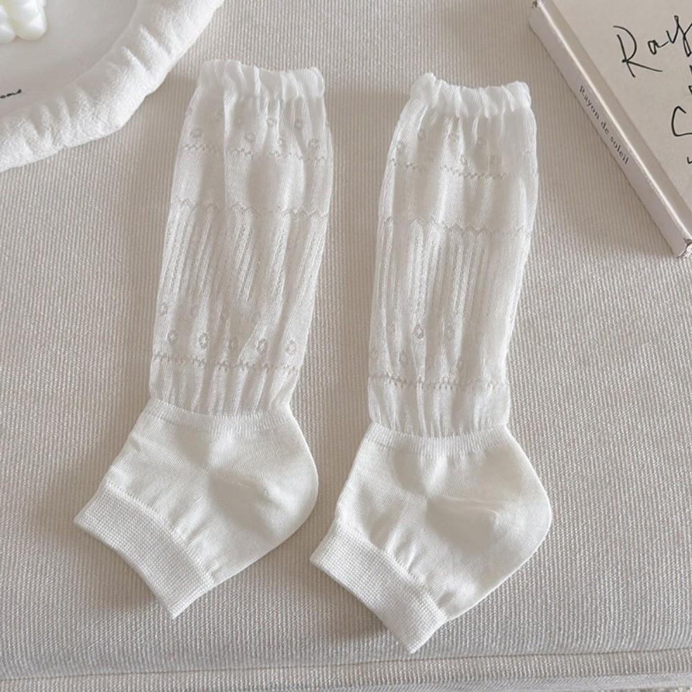 Mesh Medium Tube Socks Loose Fit Foot Cover Casual Sunscreen Socks Women s белый