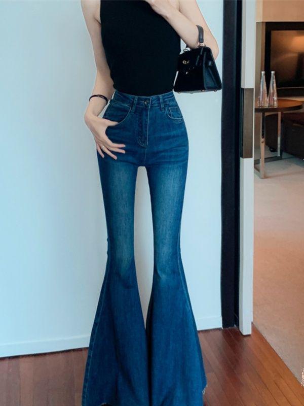 2024 High Waist Schicke Schlagweite Weite Hosen für Damen – Herbst