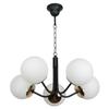 Hanging Ceiling Light Black Glass Shade White 15-290 Sofia