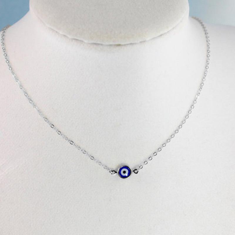 

Vintage Turkish Evil Eye Pendant Necklace for Women Fashion Clavicle Chain Statement Necklace Boho Party Jewelry Femme Collares серебряный
