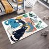 Colorful Illustration Carpet with Playful Cats1Plants1and Art Decor for Home Decor Suitable for Use As an Anti-slip for Room and Bedroom Sofas