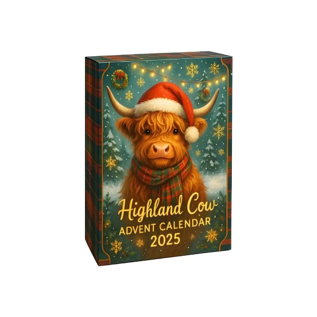 Advent Calendar 2025, 24 Days Christmas Advent Calendar, Cow Ornaments For Christmas Tree Home Decoration