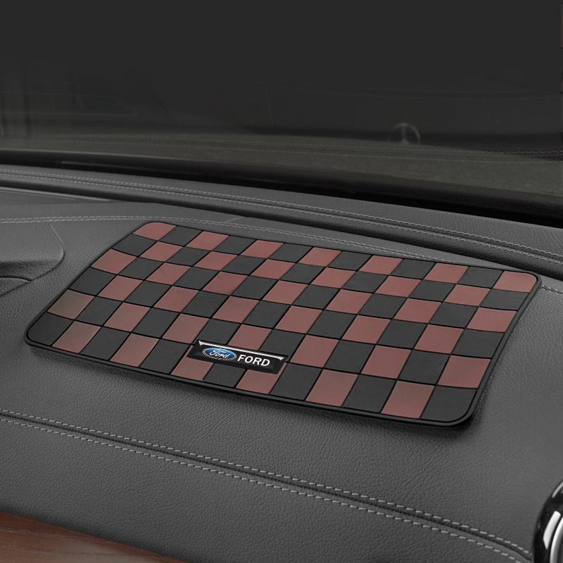 PVC Car Non Slip Mat Dashboard Phone Anti Slip Gel Pad For Ford ST Line Focus LKDSJJD8 Mustang Fiesta Puma Ranger Kuga MK7 MAX F150