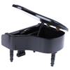 1:12 Dollhouse Miniature Black Wooden Grand Piano With Stool Model Play Toys