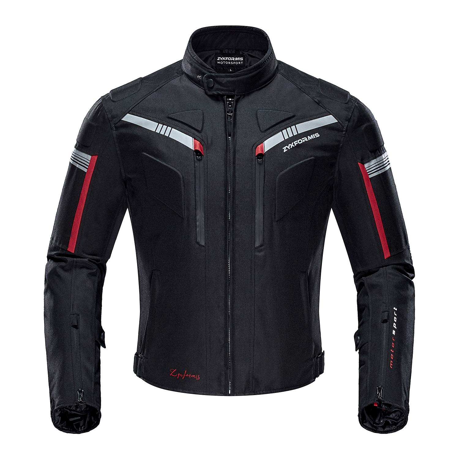 

Zyxformis Motorcycle Breathable and with Openable Attachable Removable Thermal Adjustable Waist and and Reflective Design All-Season Jacket,
