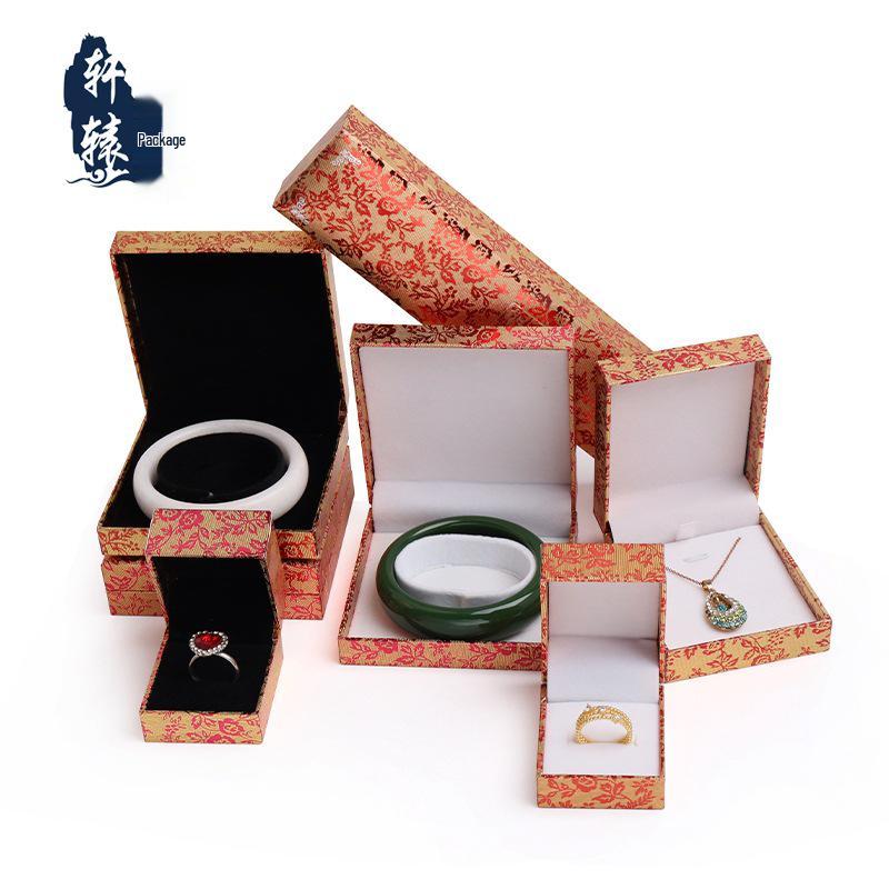 Rose Gold Jewelry Box: Auspicious and Wishful for Rings, Bracelets, Necklaces, with Black Bottom for Elegant Storage