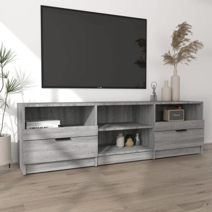 VidaXL TV Stand Sonoma Grey 150x33.5x45 Cm Engineered Wood 817115
