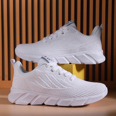 New Men's Shoes Breathable Casual Sneakers Summer White Running Shoes Lightweight Soft Sports Shoe for Male Large Size 35-45