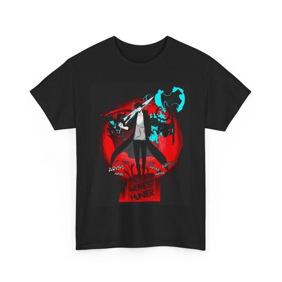 Solo Leveling TShirt Graphic Tee Anime Shirt Unisex Cotton Top Anime S