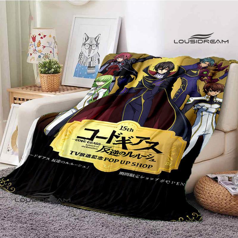 Code Geass Anime Printing Blanket Children's Warmth, Comfortable Blanket, Home Travel Blanket Fashion Birthday Gift