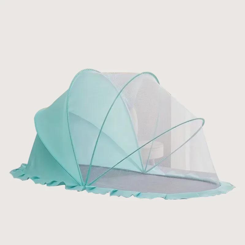 Baby Foldable Sunshade Mosquito Net Cover – Easy Installation, Bottomless, Convenient Yurt-Style Protection.