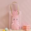 Plush Coral Fleece Towel with Bunny Design Soft Absorbent Hand Towel for Bathroom Kitchen and Travel 75x35 cm