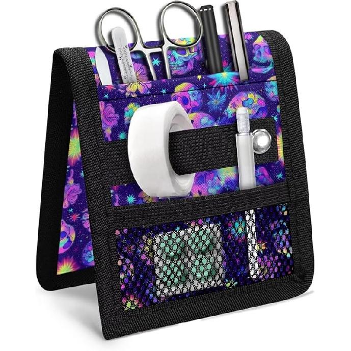 Cat Printed Nurse Pocket Protector Cartoon Nurse Organizer Bag Pouch Utility Hospital Bag Organiser Pouches Tool Case