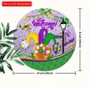 2d Flat 20*20cm, Carnival Welcome Sign, Rural Wooden Wall Art Belt Festival Decoration, Very Suitable for Bars, Cafes, restaurant, Home Decoration.
