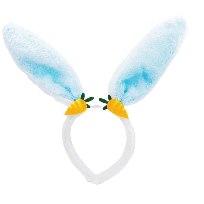 Neue Osterhasenohr-Haarbänder Plüsch-Hasenohren Karotten-Haarband Party Cosplay Kostüm Kopfschmuck Gesichtswasch-Haar-Accessoires Geschenk
