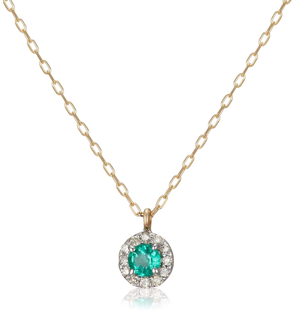 Vendome Necklace K10 Yellow Gold Emerald Diamond Encircle GJVN044140EM [Official] [VIH Aoyama]