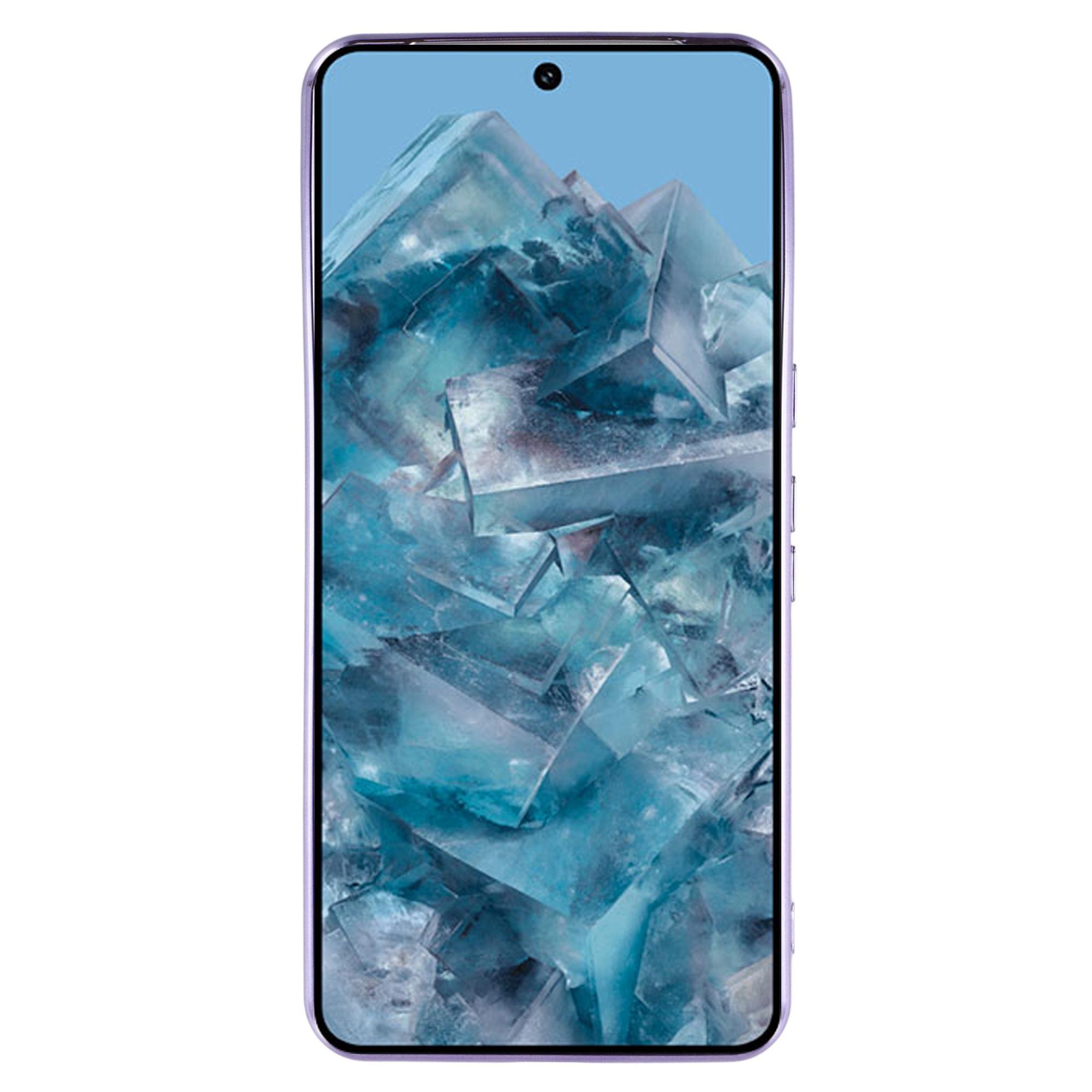 

KADEM For Google Pixel 8 Pro Case Soft TPU Glitter Cell Phone Shell with Strap Purple