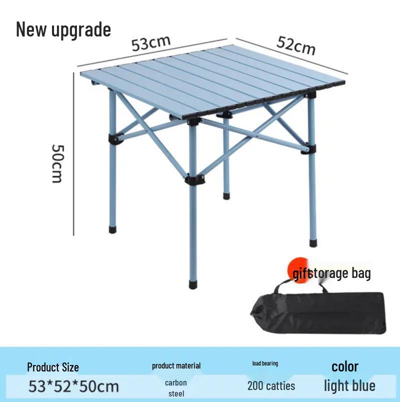Portable Folding Camping Table - Lightweight Roll-Up for Picnic, Cooking, BBQ, and Outdoor Use