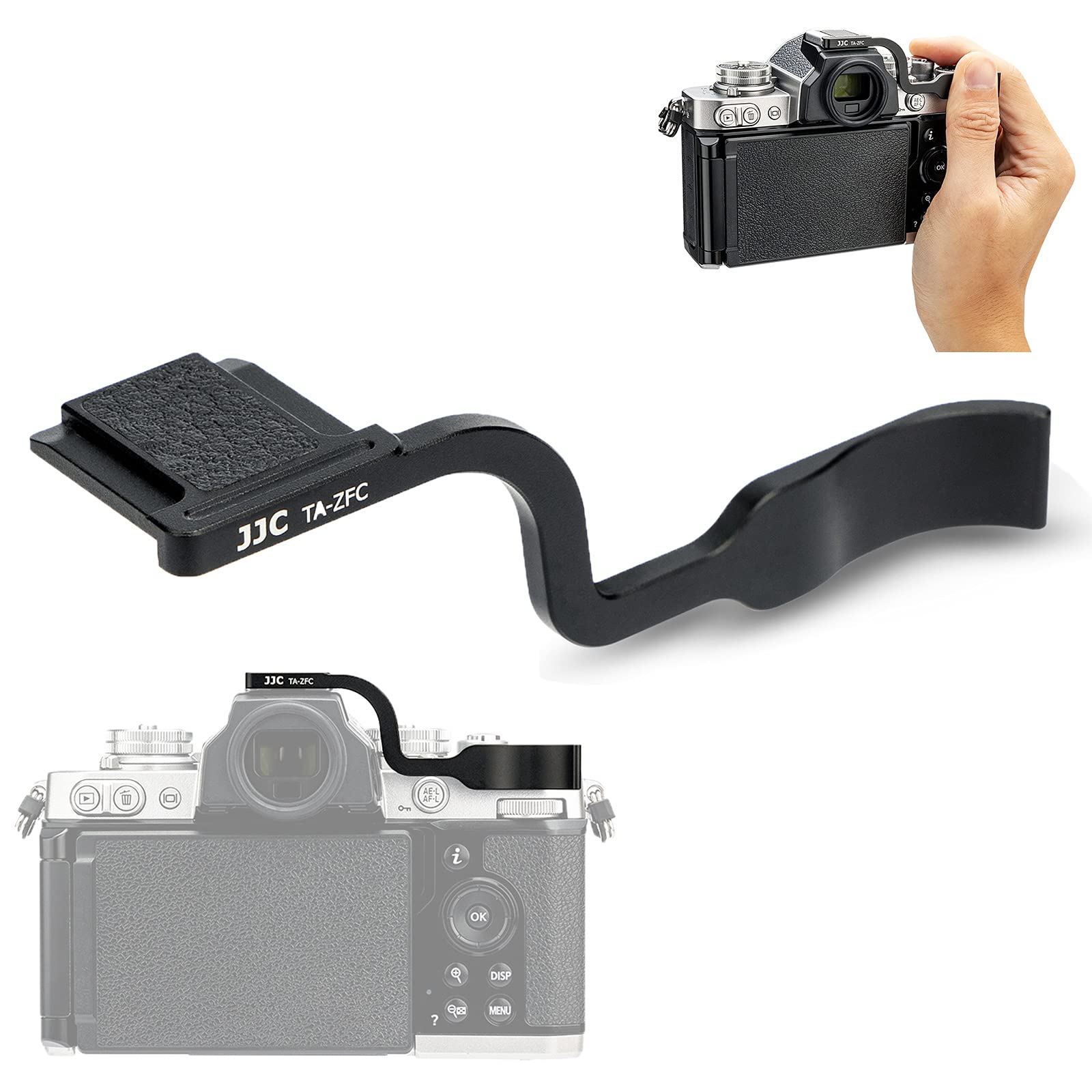 

JJC Metal Thumb Grip Thumb Rest Suitable for Nikon Z fc Zfc Cameras Easy to Install Enhances Camera Hold