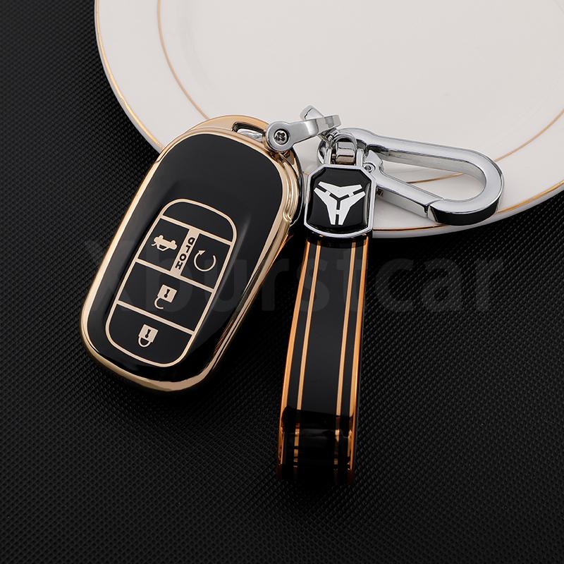 4 5 Buttons Soft Tpu Car Key Case Cover Auto Shell Fob Holder For Honda Civic Accord Hr-V Cr-V Crv Accessories