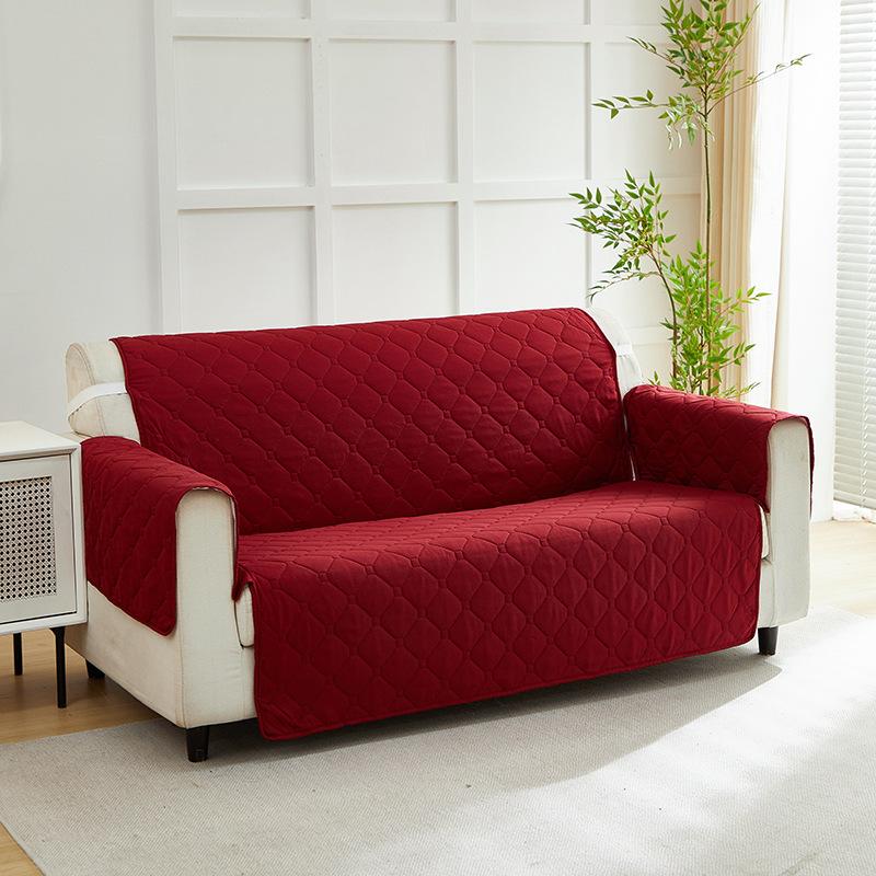 Quilted Diamond Patterned Sofa Cushion Straight Sofa Protective Cover Dustproof Anti Slip Wear-resistant Home Protective Covers Universal Couch Mat