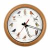 Round Wall Clock with Wooden Frame Nature-Inspired for Living Room, Hallway