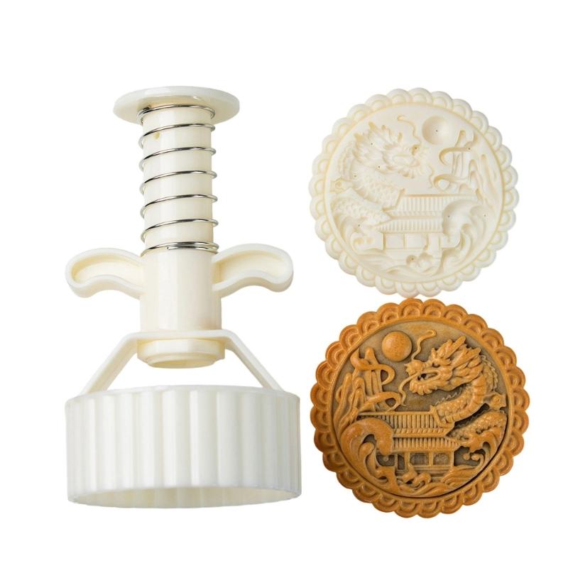ABS Mooncakes Molds with Festival Pattern Baking Utensils 2 Size Option