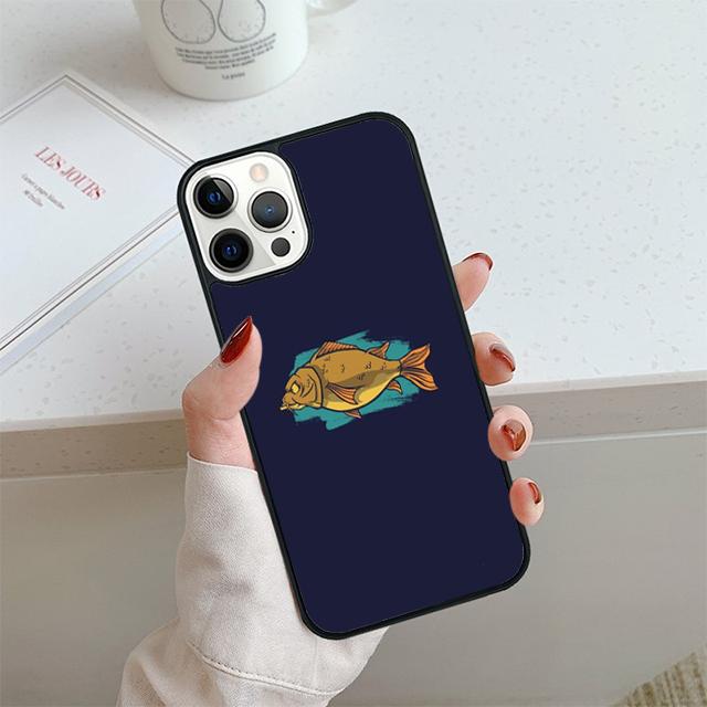 Fish Fishing Carp Phone Case For iPhone 17 Air 14 15 16 13 12 Cover For Apple 14 15 16 Pro Max Plus Coque