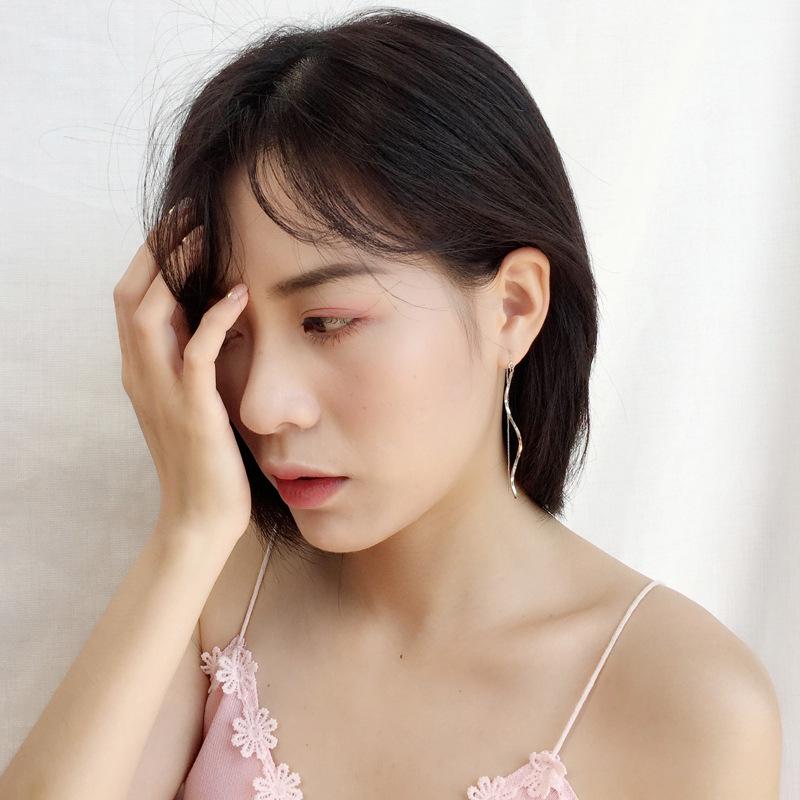 2025 Korean Style S-Shaped Tassel Wave Earrings for Best Friends