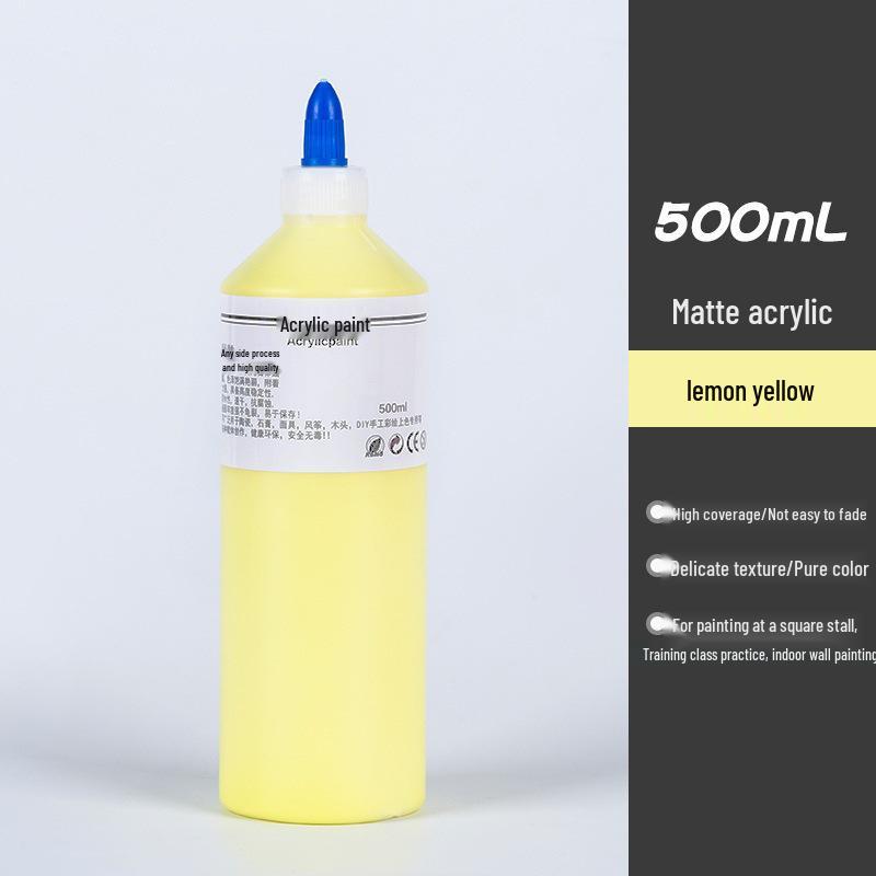 500ml Čtvercová láhev Akrylová barva pro dětské graffiti, Malování sádrových panenek a Omalovánky pro mateřskou školu