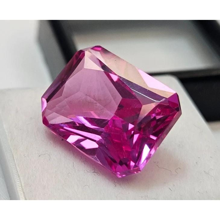 Beautiful Natural Pink Sapphire 17+ Ct Emerald Cut Certified Loose Gemstone