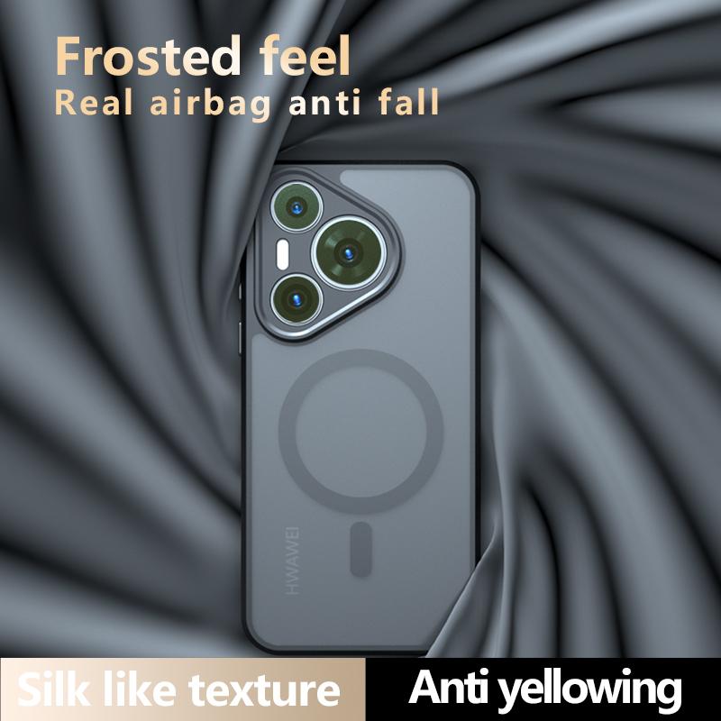 For Huawei Pura 70 Pro Plus Ultra Matte Anti Fingerprint Shockproof TPU Magnetic Case Anti-drop Non Yellowing Back Cover Casing Shell