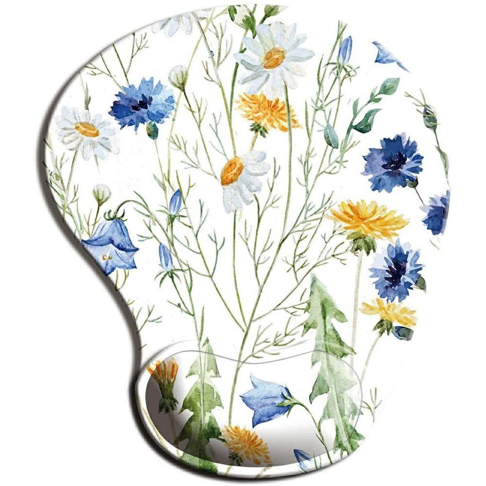 

Игровой коврик под руку, настольная панель, силиконовая подставка для запястий, поддержка запястья, коврик для мыши, коврик для мыши, коврик для мыши blue flower