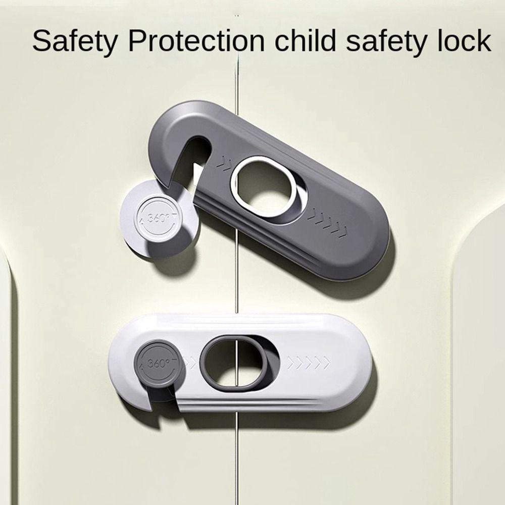 New ABS Child Safety Lock Housing Safety Freezer Cabinet Door Protection Baby Anti-Pinch Cupboard Closing Buckle Cabinet Drawer