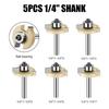 1/4 Shank 6 Shank Professional Grade Double Edge Ball T-Knife Bearing Slotting Knife Inch Woodworking Milling Knife T-Slotted Knife